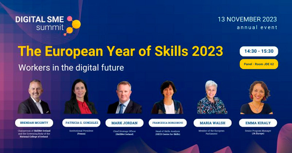 panel sobre el año europeo de las competencias en la cumbre digital sme en bruselas